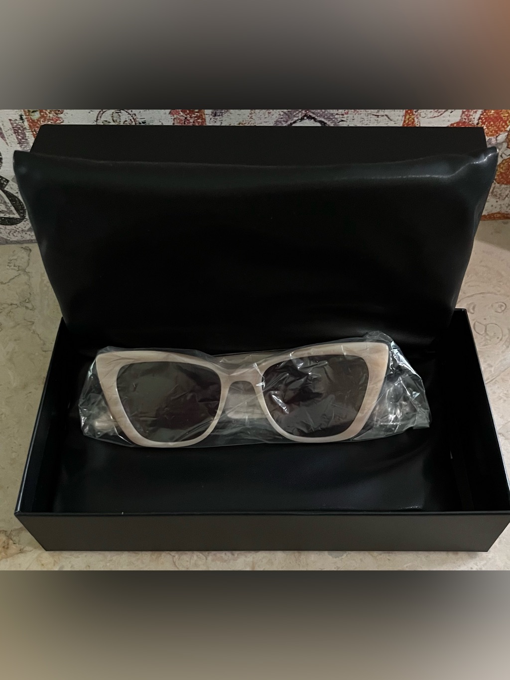 Carolina Lemke - Women’s Beige Cat-Eye Sunglasses
